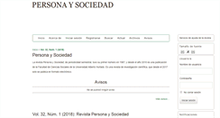 Desktop Screenshot of personaysociedad.cl